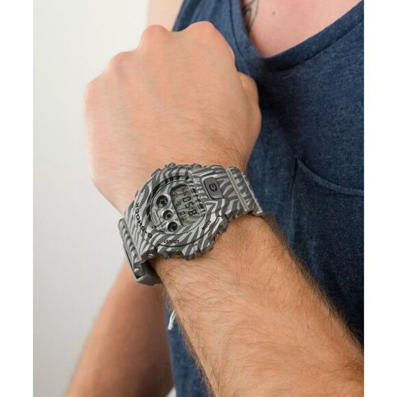 Casio G-SHOCK DW-6900ZB-8ER Zebra Camouflage Wristwatch - Picture 1 of 7